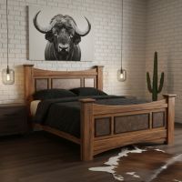 Handcrafted Wood Bed: Some lifestyle images are created with AI for visualization purposes. Crafted from natural solid wood, each piece is unique and will vary.