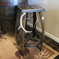 Antler Barrel Bar Stool