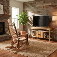 Log Glider: Some lifestyle images are created with AI for visualization purposes. Crafted from natural solid wood, each piece is unique and will vary.