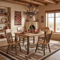 Log Dining Table: Some lifestyle images are created with AI for visualization purposes. Crafted from natural solid wood, each piece is unique and will vary.