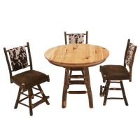 Saranac Hickory Log Pub Table