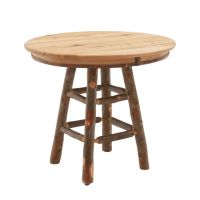 Saranac Hickory Log Pub Table