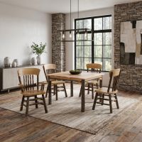 Hickory Arm Chair: Some lifestyle images are created with AI for visualization purposes. Crafted from natural solid wood, each piece is unique and will vary.