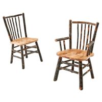 Saranac Hickory Stick Back Lodge Dining Side & Arm Chairs