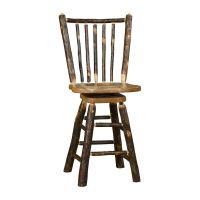 Rustic Hickory Stick Back Barstool