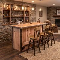 Hickory Stool: Some lifestyle images are created with AI for visualization purposes. Crafted from natural solid wood, each piece is unique and will vary.