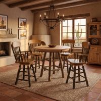 Arm Swivel Stool: Some lifestyle images are created with AI for visualization purposes. Crafted from natural solid wood, each piece is unique and will vary.