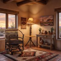 Table Floor Lamp: Some lifestyle images are created with AI for visualization purposes. Crafted from natural solid wood, each piece is unique and will vary.
