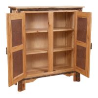 Saranac Hickory Double Door Pie Safe with Opened Doors