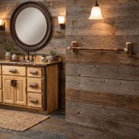 Rustic Towel Bar: Some lifestyle images are created with AI for visualization purposes. Crafted from natural solid wood, each piece is unique and will vary.