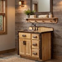 Hickory Wall Shelf: Some lifestyle images are created with AI for visualization purposes. Crafted from natural solid wood, each piece is unique and will vary.