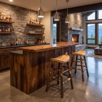 Rustic Saddle Stool: Some lifestyle images are created with AI for visualization purposes. Crafted from natural solid wood, each piece is unique and will vary.