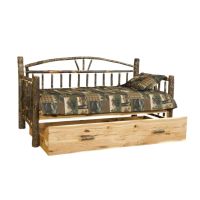 Rustic Log Trundle Bed