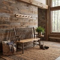 Hickory Wall Peg Rack: Some lifestyle images are created with AI for visualization purposes. Crafted from natural solid wood, each piece is unique and will vary.