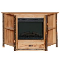 Saranac Hickory Angled Fireplace TV Stand