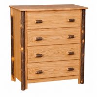 Saranac Hickory 4 Drawer Log Chest
