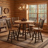 Hickory Stool: Some lifestyle images are created with AI for visualization purposes. Crafted from natural solid wood, each piece is unique and will vary.
