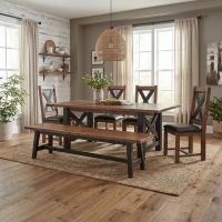 Handcrafted Bench: Some lifestyle images are created with AI for visualization purposes. Crafted from natural solid wood, each piece is unique and will vary.