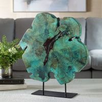 Bahati Blue Wood Sculpture