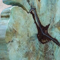 Bahati Blue Wood Sculpture detail