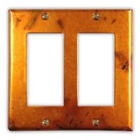 Bamboo Golden 2 Rocker/GFI Copper Switch Plate