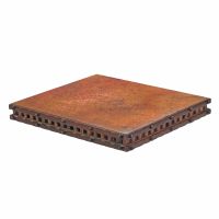 Banded Wavy Hammered Copper Top