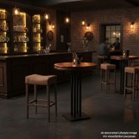 Copper Pub Table: This image was generated or modified using AI for visualization purposes.