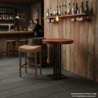 Copper Pub Table: This image was generated or modified using AI for visualization purposes.