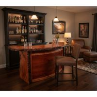 Solid Wood Bar: Some lifestyle images are created with AI for visualization purposes. Crafted from natural solid wood, each piece is unique and will vary.