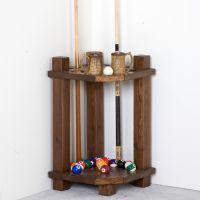 Barnwood Corner Cue Rack - Dark Finish