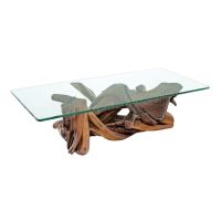 Rustic Organic Driftwood Coffee Table--Rustic Barnwood Finish