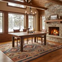 Handcrafted Dining Furniture: Some lifestyle images are created with AI for visualization purposes. Crafted from natural solid wood, each piece is unique and will vary.