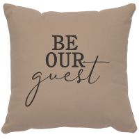 Be Our Guest Image Decor Pillow - Alabaster Cotton