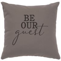 Be Our Guest Image Decor Pillow - Chrome Cotton