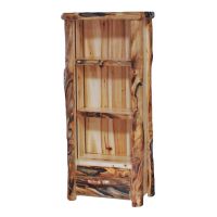 Beartooth Aspen 1 Drawer Large Bookcase - 27" - Half Log Drawer - Wild Panel & Gnarly Log