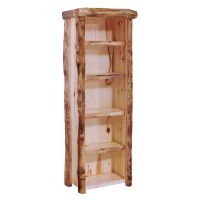 Beartooth Aspen Large Log Bookcase - 27" - Natural Panel & Natural Log