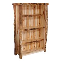 Beartooth Aspen Large Log Bookcase - 39" - Wild Panel & Gnarly Log