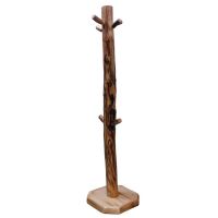 Beartooth Aspen Log Coat Tree - 4" Diameter Log - Natural Panel & Gnarly Log