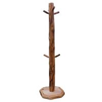 Beartooth Aspen Log Coat Tree - 4" Diameter Log - Natura Panel & Natural Log