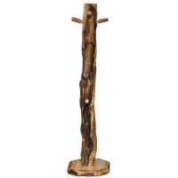 Beartooth Aspen Log Coat Tree - 5" Diameter Log - Natural Panel & Gnarly Log