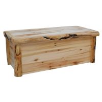 Beartooth Aspen Log Hope Chest - 48" - Flat Front - Natural Panel & Gnarly Log
