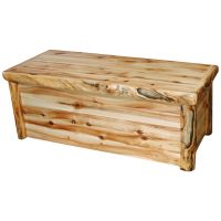Beartooth Aspen Log Hope Chest - 48" - Flat Front - Wild Panel & Gnarly Log