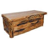 Beartooth Aspen Log Hope Chest - 48" - Log Front - Wild Panel & Gnarly Log