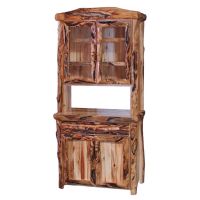 Beartooth Aspen Log Server & Hutch - Log Front - 39" - Wild Panel & Gnarly Log