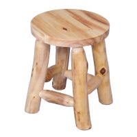 Beartooth Aspen Log Swivel Dining Stool - Wild Panel & Natural Log