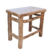 Beartooth Aspen Log Writing Desk (Front View) - 36" - Natural Panel & Natural Log - Standard Top Finish