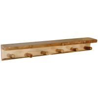 Beartooth Aspen Wall Shelf Coat Rack - 48" - Natural Panel & Natural Log