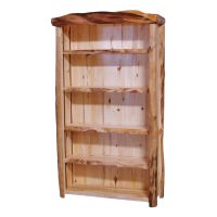 Beartooth Aspen XL Bookcase - 45" - Natural Panel & Natural Log