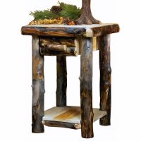 Beaver Creek Aspen 1 Drawer Log Nightstand