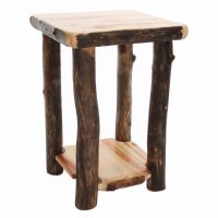 Beaver Creek Aspen Log Night Table